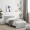 vidaXL - Bedframe - met - hoofdbord - en - LED-verlichting - betongrijs - 100x200 - cm