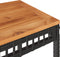 Tuintafel 38x38x42 cm poly rattan en acaciahout zwart