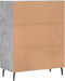 vidaXL - Dressoir - 69,5x34x90 - cm - bewerkt - hout - betongrijs