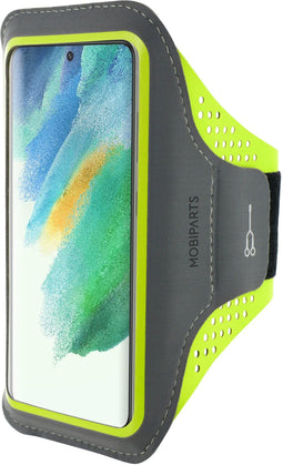 Mobiparts Galaxy S21 FE - Sport Armband - Comfort Fit - Neon Groen