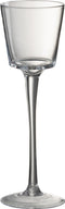 J-Line kaarshouder Conisch Op Voet - glas - transparant - medium