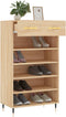 vidaXL - Schoenenkast - 60x35x105 - cm - bewerkt - hout - sonoma - eikenkleurig