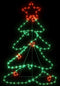 vidaXL - Kerstfiguur - boom - met - 144 - LED's - 88x56 - cm