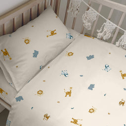 Happy Friday Duvet cover set 2 pieces Animals 115x145 cm (Cot bed) Multicolor