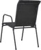 vidaXL - Tuinstoelen - 2 - st - staal - en - textileen - zwart