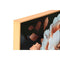 Schilderij Home ESPRIT Wit Zwart Gouden Blommor 80 x 3,5 x 80 cm (2 Stuks)