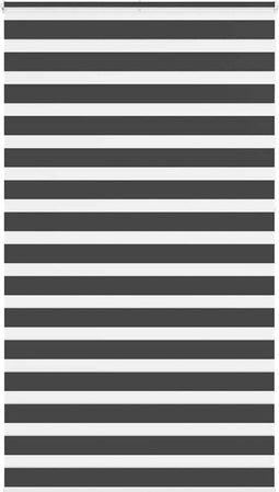 vidaXL - Zebra - rolgordijn - 125x230 - cm - stofbreedte - 120,9 - cm - zwart