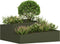 vidaXL - Tuinplanter - Olijfgroen - 100x100x50 - cm - Staal