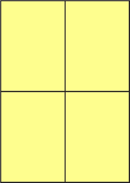 Lichtgele A4 etiketten 105 x 148 mm 100 vel