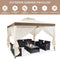 Coast Tuinpaviljoen - Partytent - 4 Zijwanden Waterbestendig UV-bescherming - Beige 300 x 300 cm