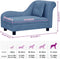 vidaXL - Hondenbank - met - kussen - 83x44x44 - cm - pluche - blauw
