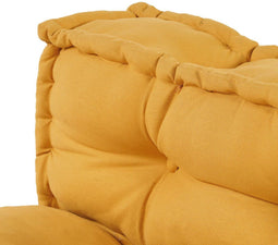 vidaXL - Palletsofa - Kussen - met - Rugleuning - Geel - Stof
