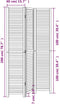 vidaXL - Kamerscherm - met - 3 - panelen - massief - paulowniahout - wit