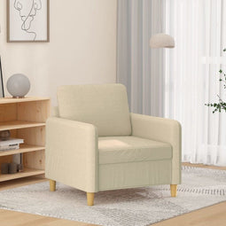 Fauteuil 60 cm stof crèmekleurig