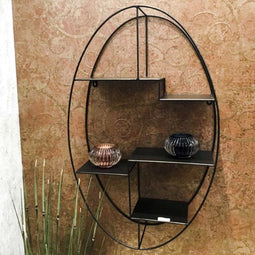 Wandrek - Metaal - 44 x 16 x 71 cm - Zwart
