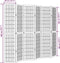 vidaXL - Kamerscherm - met - 6 - panelen - massief - paulowniahout - wit