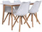 House Nordic Vojens Eettafel - Wit Blad - Houten Poten - 120x70x75 cm - Thuiswerkbureau