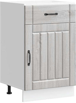 vidaXL - Keuken - onderkast - Lucca - bewerkt - hout - grijs - sonoma - eikenkleur
