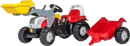 Rolly Toys RollyKid Steyr - Traptractor met Frontlader en Aanhanger