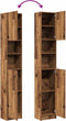vidaXL - Badkamerkast - 32x25,5x190 - cm - bewerkt - hout - oud - houtkleurig