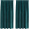 vidaXL - Zwarte - Gordijnen - met - Bovenband - 2 - stuks - Donkergroen - Velours