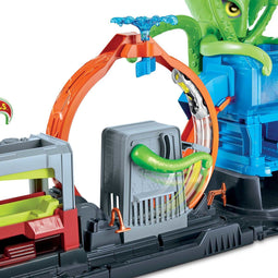 Hot Wheels City Ultimate Octopus Car Wash - 1,20 Meter Lang - Met Auto Die Van Kleur Verandert In Water - HBY96
