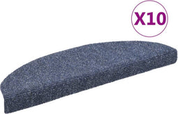 vidaXL - Trapmatten - zelfklevend - 10 - st - 65x21x4 - cm - naaldvilt - blauw