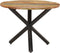 vidaXL - Eettafel - rond - 100x100x75 - cm - massief - gerecycled - hout
