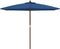 vidaXL - Parasol - met - houten - paal - 299x240 - cm - azuurblauw