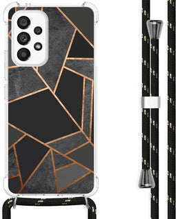iMoshion Hoesje Geschikt voor Samsung Galaxy A53 Hoesje Met Koord - iMoshion Design Hoesje met Koord - Zwart / Black Graphic