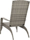 vidaXL - Tuinstoel - Adirondack - poly - rattan - grijs