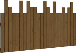 vidaXL - Hoofdbord - wandmontage - 146,5x3x80 - cm - grenenhout - honingbruin