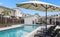 VOUNOT dubbele parasol - 460 x 270 cm - UV-bescherming 30+ - Beige