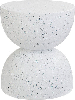 Bijzettafel terrazzo wit CAORIA