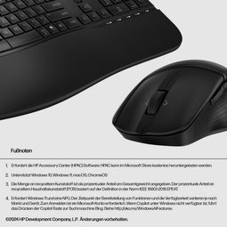 HP 680 Comfort - Toetsenbord en muis combi - Dual-mode - Zwart