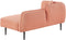 CHEVANNES - Chaise longue - Perzik - Linkszijdig - Polyester