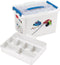 Sunware - Q-line naaidoos met inzet 6L wit blauw - 30 x 20 x 14,7 cm