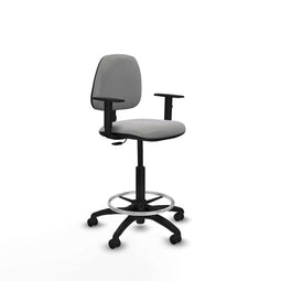 Piqueras y Crespo B1D01RF - Bureaustoel - Hoogteverstelbaar met armleuning - Lichtgrijs