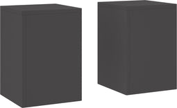 vidaXL - Buitenplantstands - Pilaren - 2 - stuks - Zwart - 24x24x35 - cm - Staal