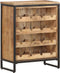vidaXL - Wijnkast - 62x33x78,5 - cm - ruw - mangohout