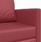 vidaXL - Vloersofa - Bed - 2-in-1 - Wijnrood - 124x71x78 - cm - Kunstleer