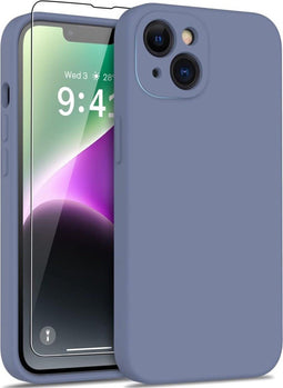 Lunso - Geschikt voor iPhone 15+ / 15 Plus - Hoesje Flexibel silicone Backcover - Lavendel