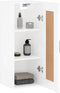 vidaXL - Wandkast - 34,5x34x90 - cm - bewerkt - hout - hoogglans - wit