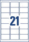 Avery J8160-40 adresetiketten ft 63,5 x 38,1 mm (b x h), 840 etiketten, wit