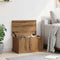 vidaXL - Opbergbox - 70x40x38 - cm - bewerkt - hout - artisanaal - eikenkleurig