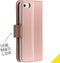 Accezz Hoesje Geschikt voor iPhone SE (2016) / 5 / 5s Hoesje Met Pasjeshouder - Accezz Wallet Softcase Bookcase - Roze