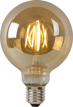 Lucide G95 - Filament lamp - Dimbaar - Ø 9,5 cm - E27 - 5W 2700K - Amber