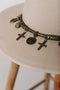 Colourful Rebel Aelys Coins Hoed - Cowboy hoed met koord en bedels - Light Sand