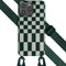 Selencia Hoesje Geschikt voor iPhone 15 Pro Max Hoesje Met Koord - Selencia Siliconen design hoesje met afneembaar koord - Groen / Irregular Check Green