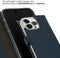 Selencia iPhone 14 Pro - Echt Lederen Bookcase - 3 Pashouders - Blauw